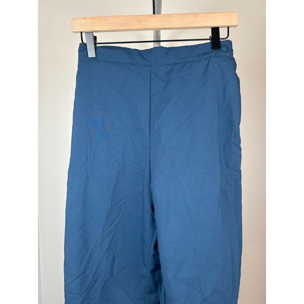 FORRESTER'S Navy Blue Elastic Waist Rain Pants Snap Zipper Golf Lined Size M - Picture 2 of 13